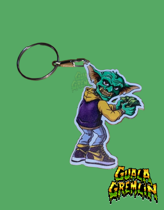 Guala Gremlin Acrylic Keychain - Prp/Ylw